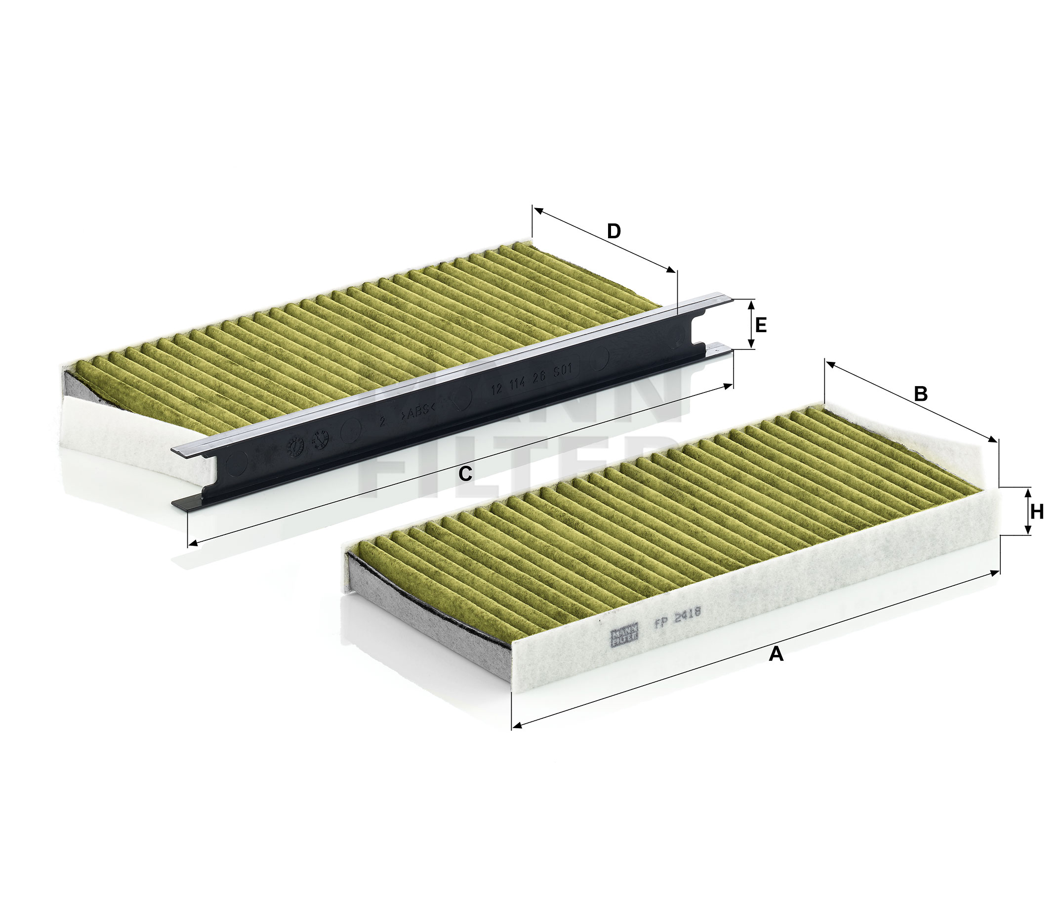 Įsigykite MANN-FILTER Salono filtras Prekės Nr.: FP 2418-2 už žemiausią 22,80 € kainą