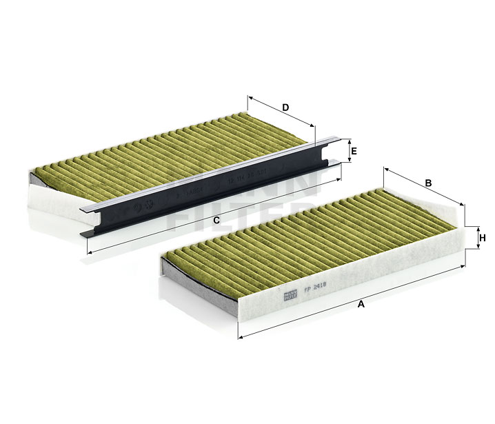 OEM Airco filter RENAULT Kangoo II MPV (FC) 2024 272770741R, 272773608R, 2789100Q0D MANN-FILTER