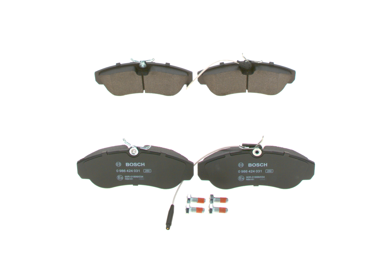 OEM Set plăcuțe de frână, frână cu disc Citroen Jumper Camion cu platformă 1998 1506569, 21800, 425118 BOSCH