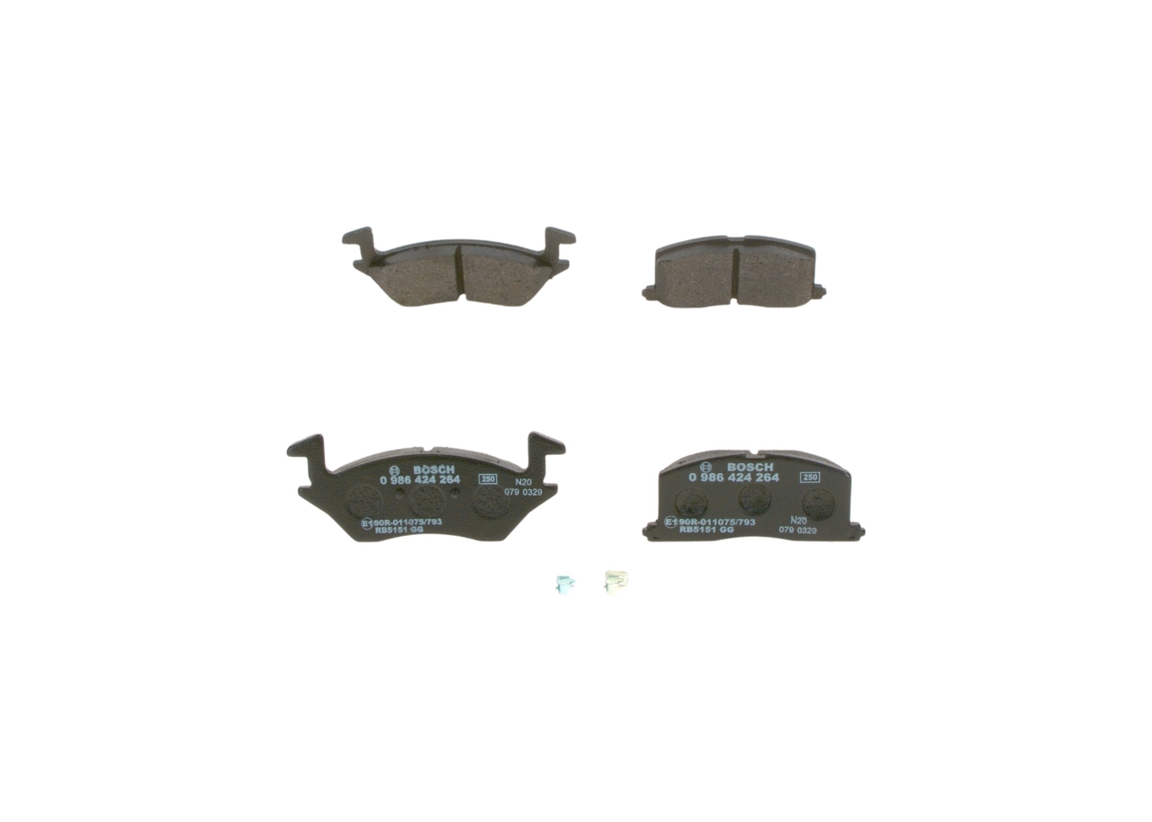 OEM Jarrupalat, levyjarru TOYOTA STARLET _P8_ 0446510020, 0446510070, 04465YZZAE BOSCH - säästä rahaa edullisten hintojemme avulla