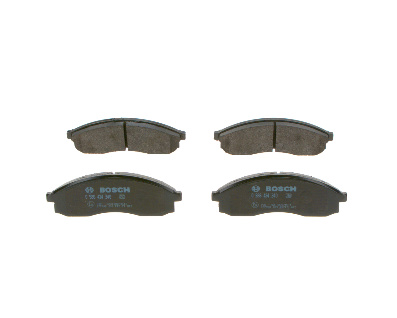 OEM Комплект спирачно феродо, дискови спирачки NISSAN SKYLINE R34 0986424340, 4106017U90, 410601E090 от BOSCH - спестете пари с ниските ни цени