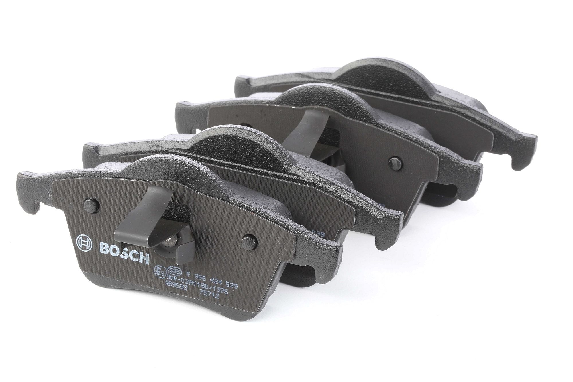 Поръчайте BOSCH Комплект спирачно феродо, дискови спирачки Продукт No.: 0 986 424 539 на ниската цена от 48,03 лв.