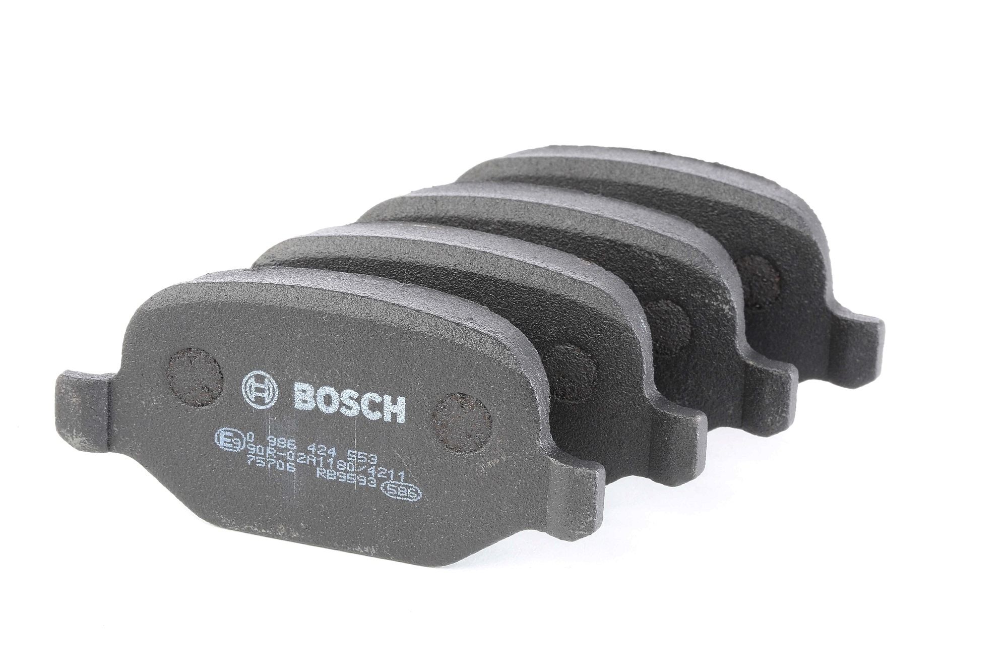 Įsigykite BOSCH Stabdžių kaladėlės Prekės Nr.: 0 986 424 553 už žemiausią 27,63 € kainą