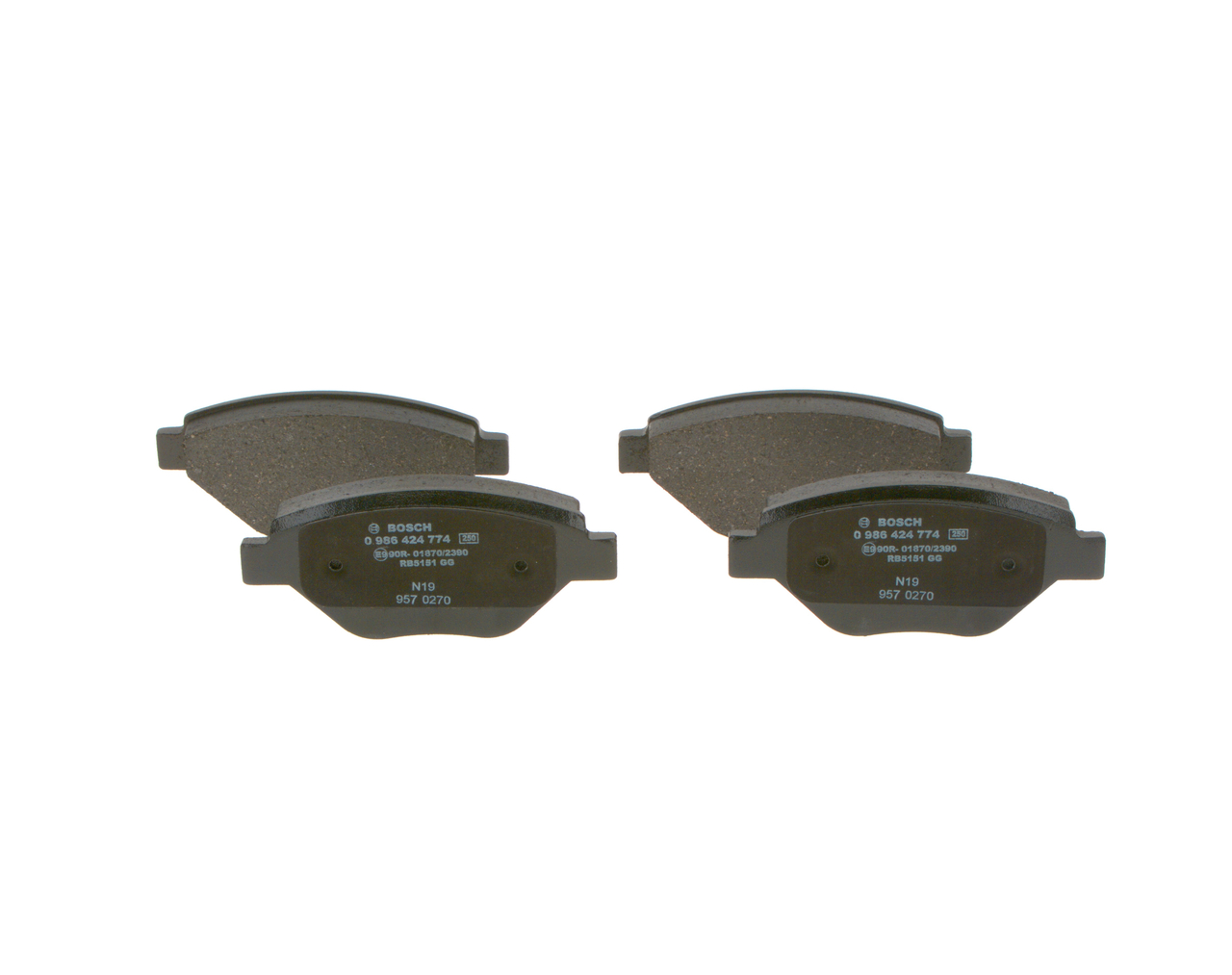 Köp billiga original Bromsbelägg 0 986 424 774 jämförbara med 410609192R OEM nummer på nätet