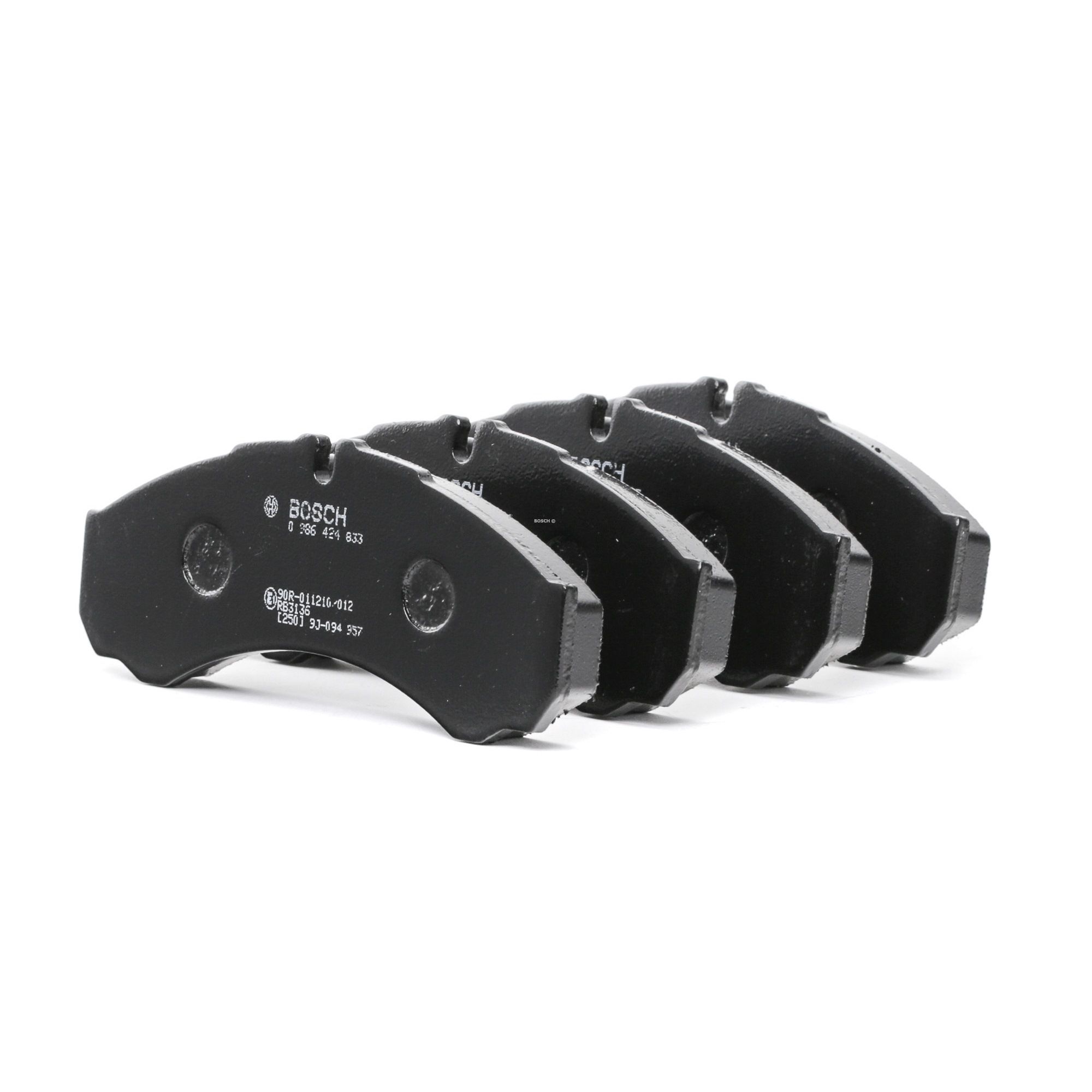 Поръчайте BOSCH Комплект спирачно феродо, дискови спирачки Продукт No.: 0 986 424 833 на ниската цена от 58,75 лв.