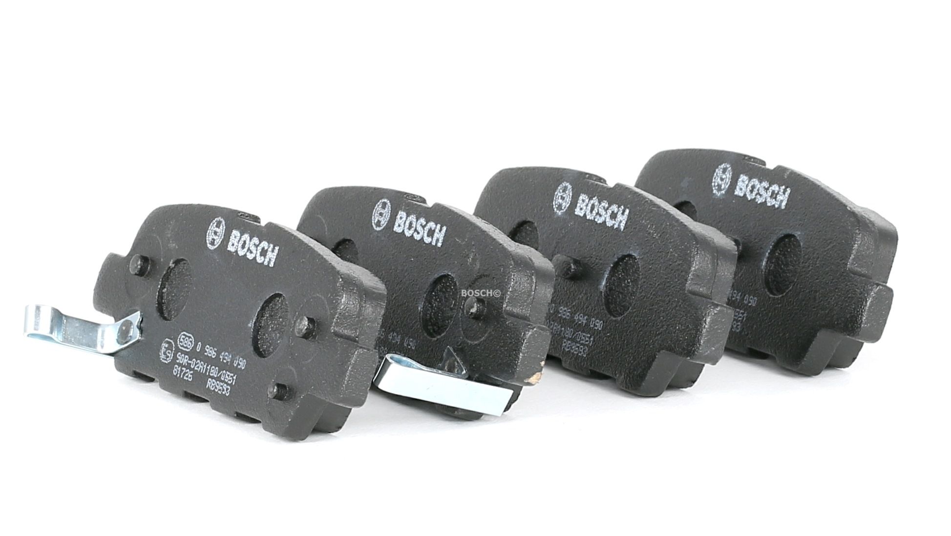 Kjøp BOSCH Bremseklosser Product No .: 0 986 494 090 for den lave prisen av 267,56 kr