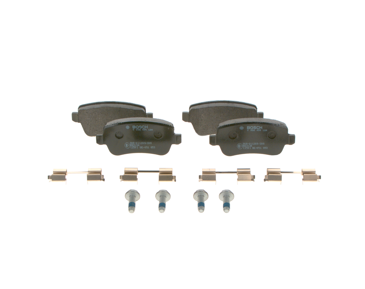 Köp billiga original Bromsbelägg 0 986 494 126 jämförbara med 77364169 OEM nummer på nätet