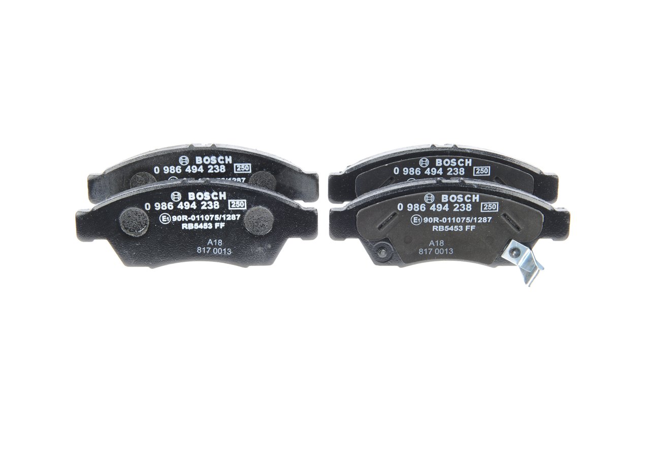 Köp billiga original Bromsbelägg 0 986 494 238 jämförbara med 5581054G60 OEM nummer på nätet