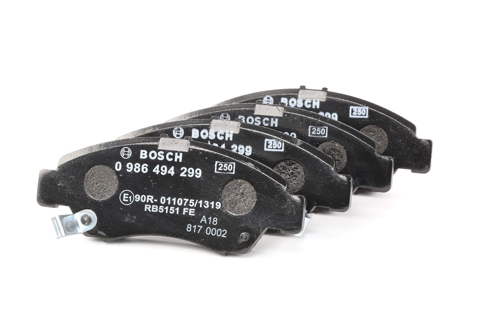 Kupte si BOSCH Sada brzdových destiček, kotoučová brzda Číslo produktu: 0 986 494 299 za nízkou cenu 611,74 Kč