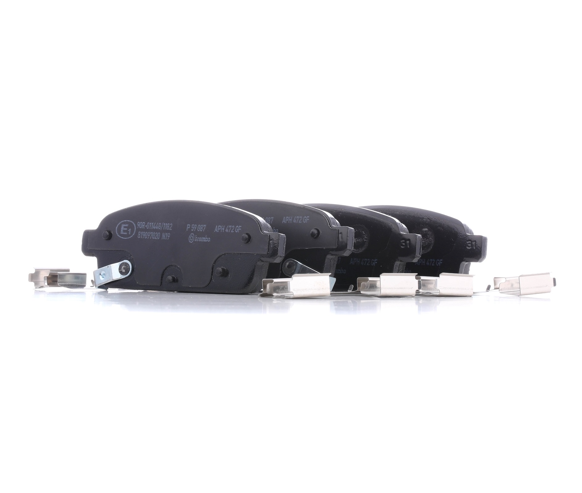 Įsigykite BREMBO Stabdžių kaladėlės Prekės Nr.: P 59 087 už žemiausią 38,34 € kainą