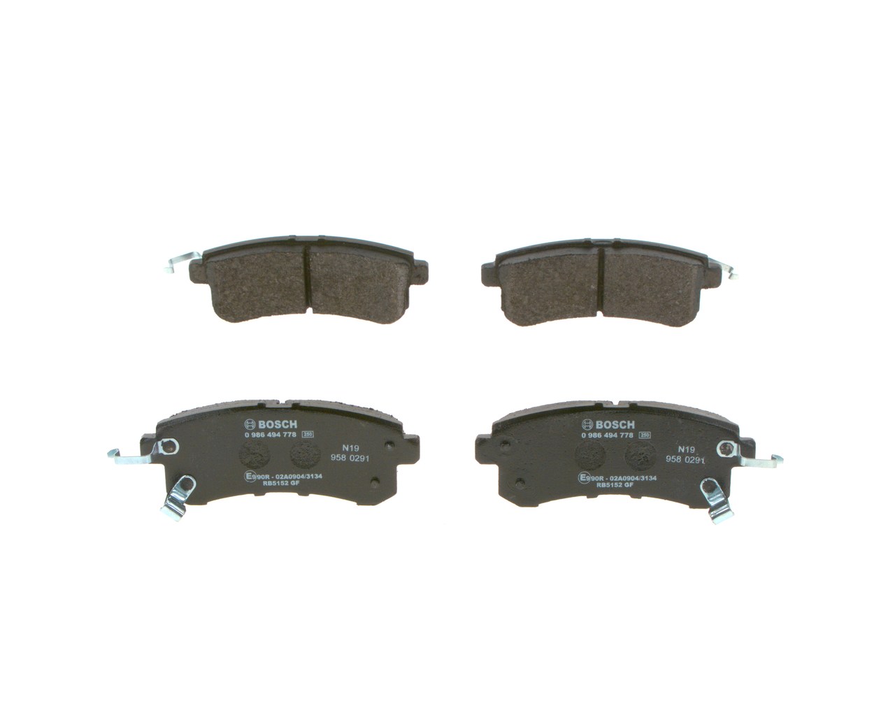 Kjøp BOSCH Bremseklosser Product No .: 0 986 494 778 for den lave prisen av 457,76 kr