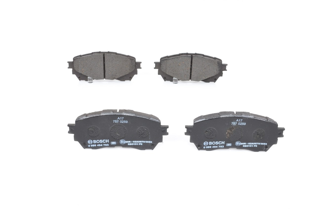 Įsigykite BOSCH Stabdžių kaladėlės Prekės Nr.: 0 986 494 793 už žemiausią 28,05 € kainą