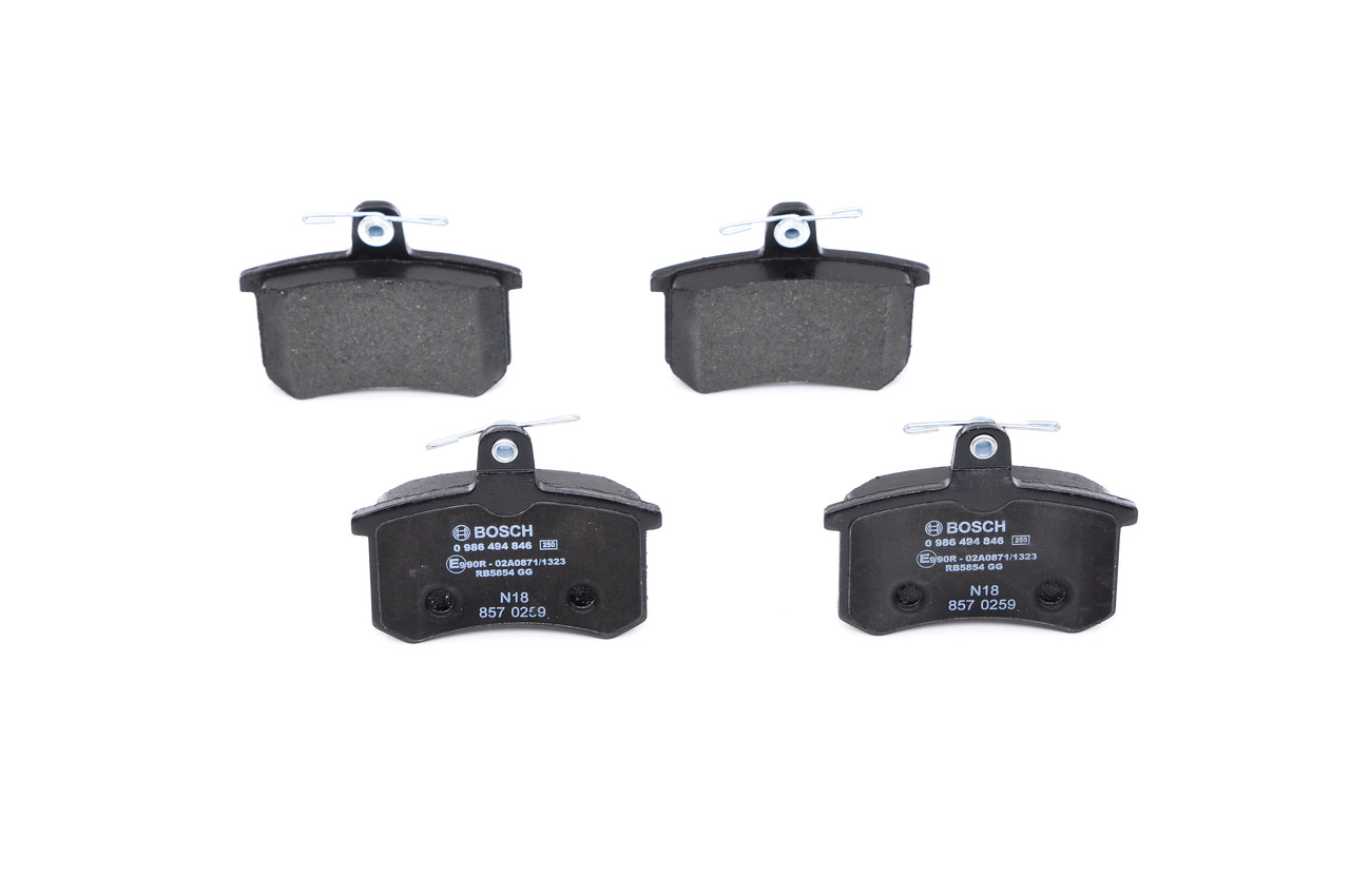 Įsigykite BOSCH Stabdžių kaladėlės Prekės Nr.: 0 986 494 846 už žemiausią 19,10 € kainą