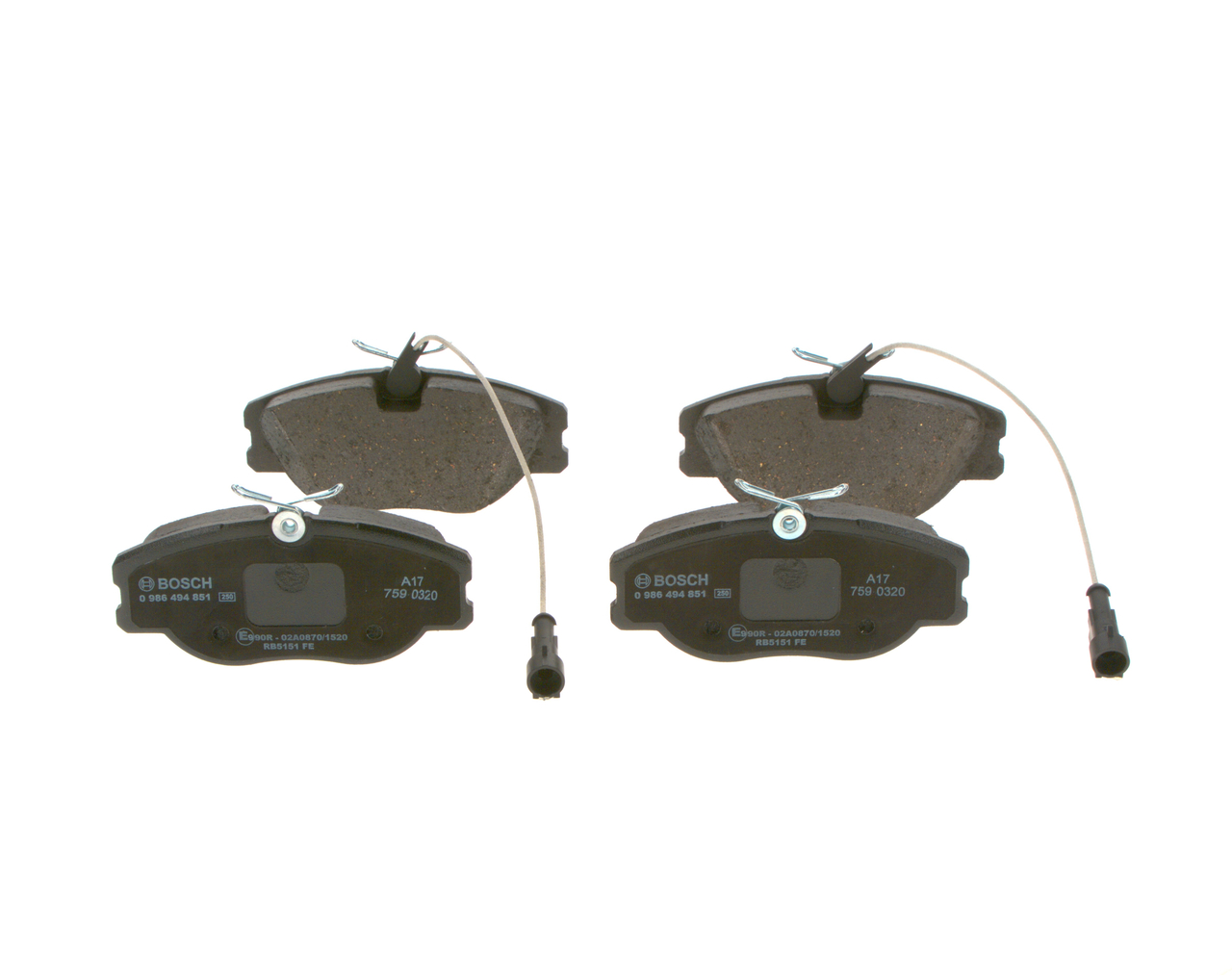 Ostke BOSCH Piduriklotsid Toode nr.: 0 986 494 851 madala hinnaga 36,61 €