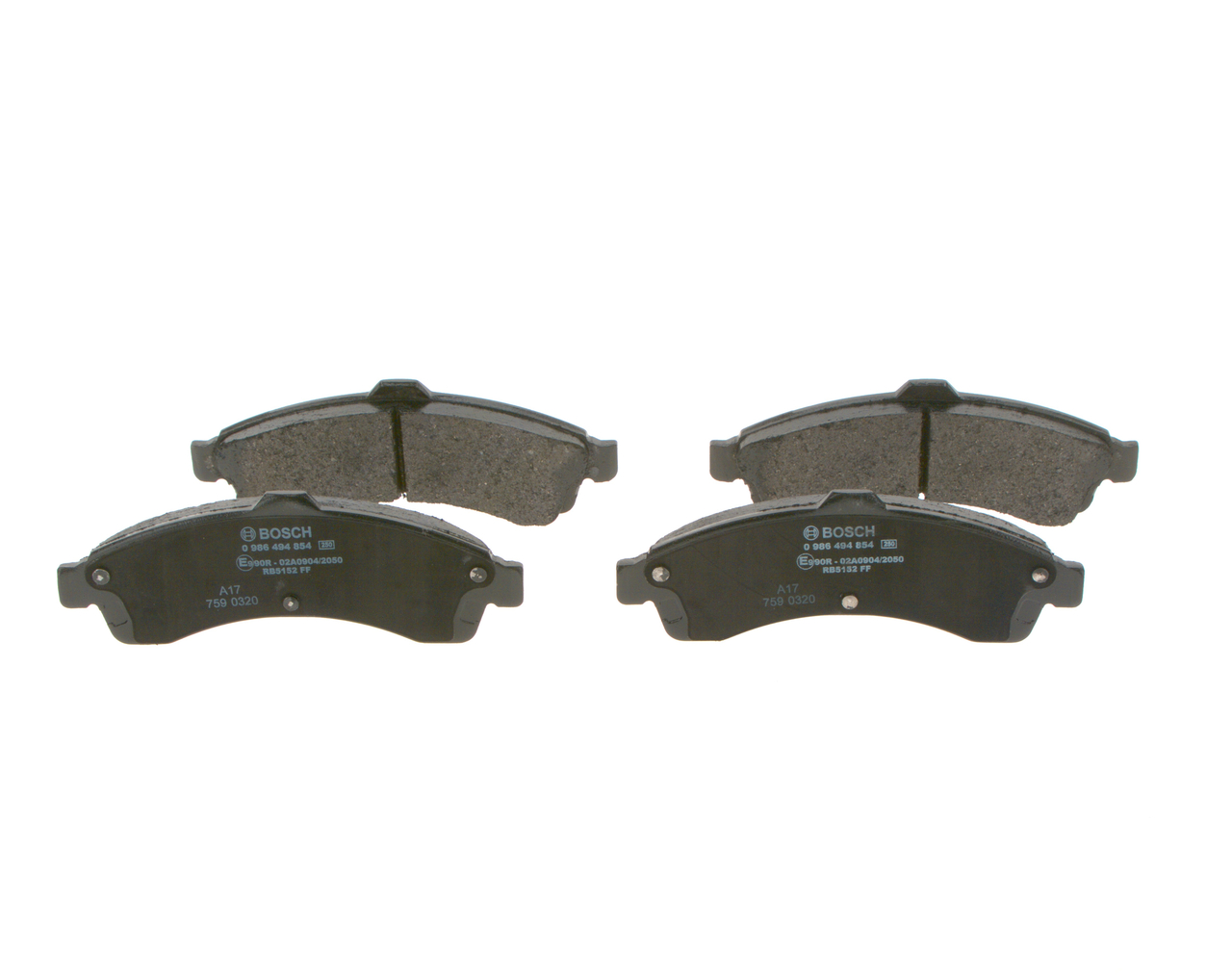 Köp billiga original Bromsbelägg 0 986 494 854 jämförbara med 88964424 OEM nummer på nätet