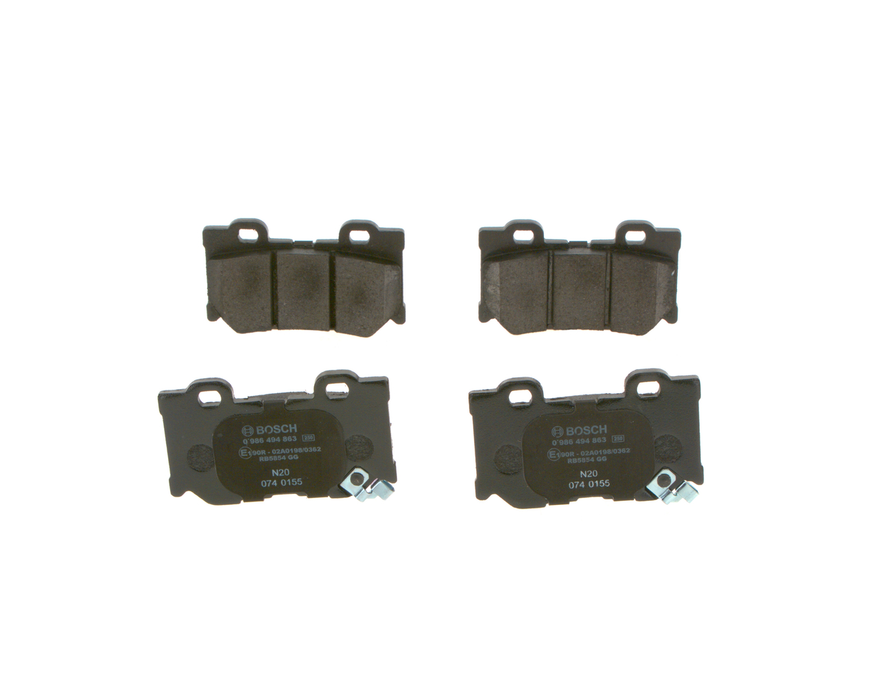 Compre online originais a baixo custo Pastilhas de travão 0 986 494 863 comparáveis com os números OEM D40604GH0A