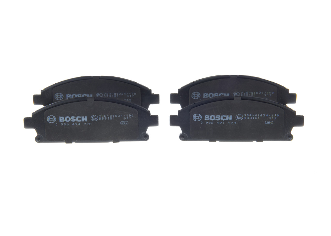Köp BOSCH Bromsbelägg Produktnummer: 0 986 494 928 till det förmånliga priset av 531,20 kr