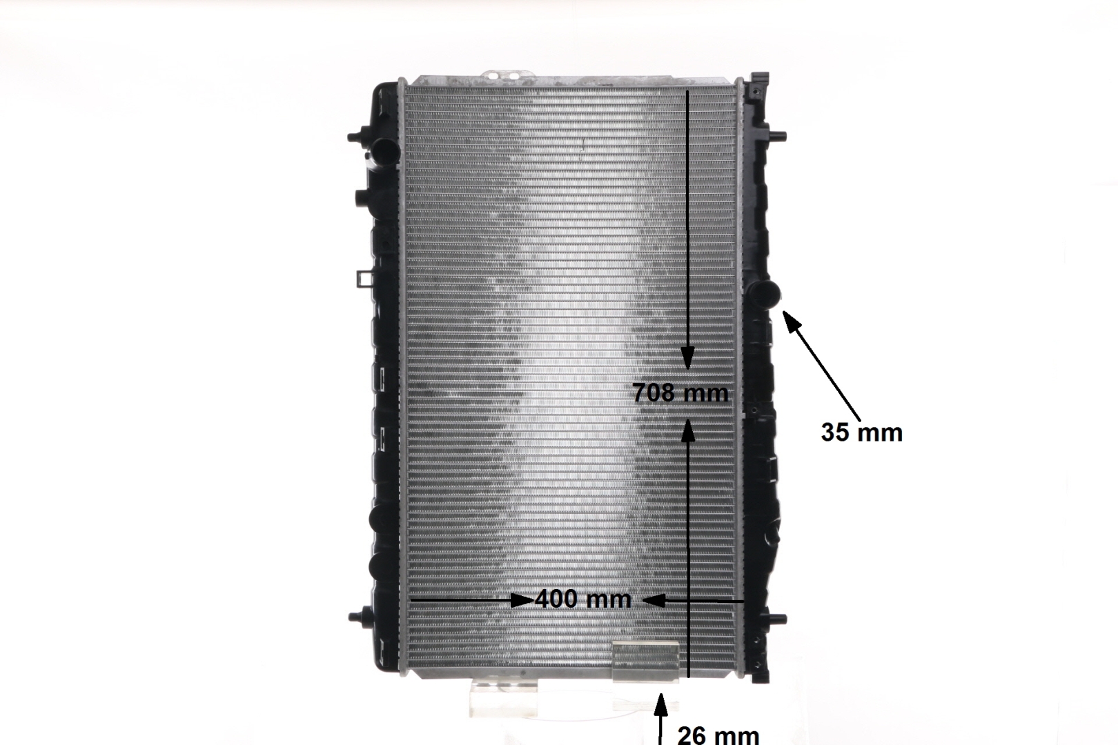 OE Radiatore raffreddamento acqua HYUNDAI TRAJET 2000 253103A000, 253103A100, 253103A101 di MAHLE ORIGINAL