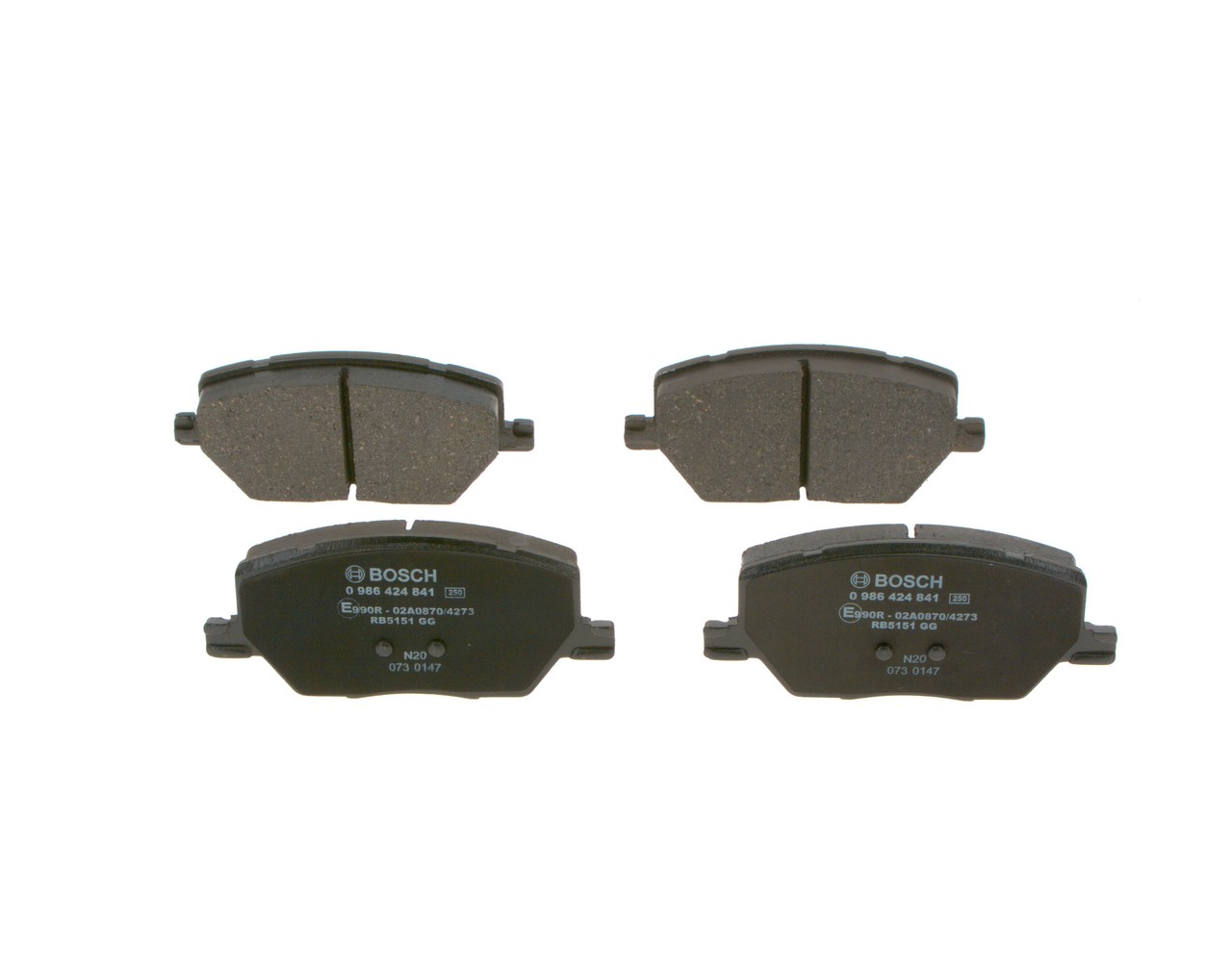 Köp billiga original Bromsbelägg 0 986 424 841 jämförbara med 77368577 OEM nummer på nätet