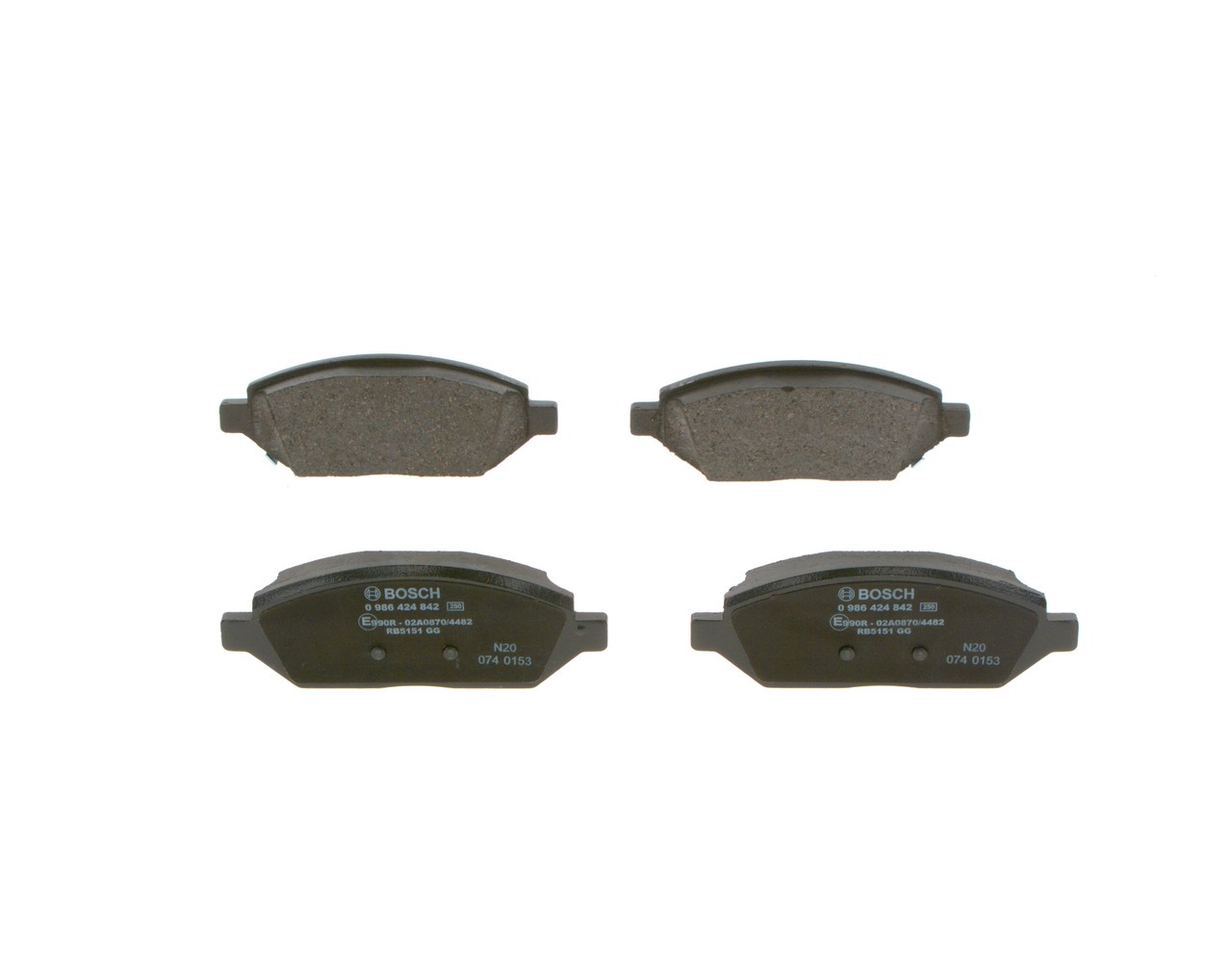 Köp billiga original Bromsbelägg 0 986 424 842 jämförbara med 42349235 OEM nummer på nätet