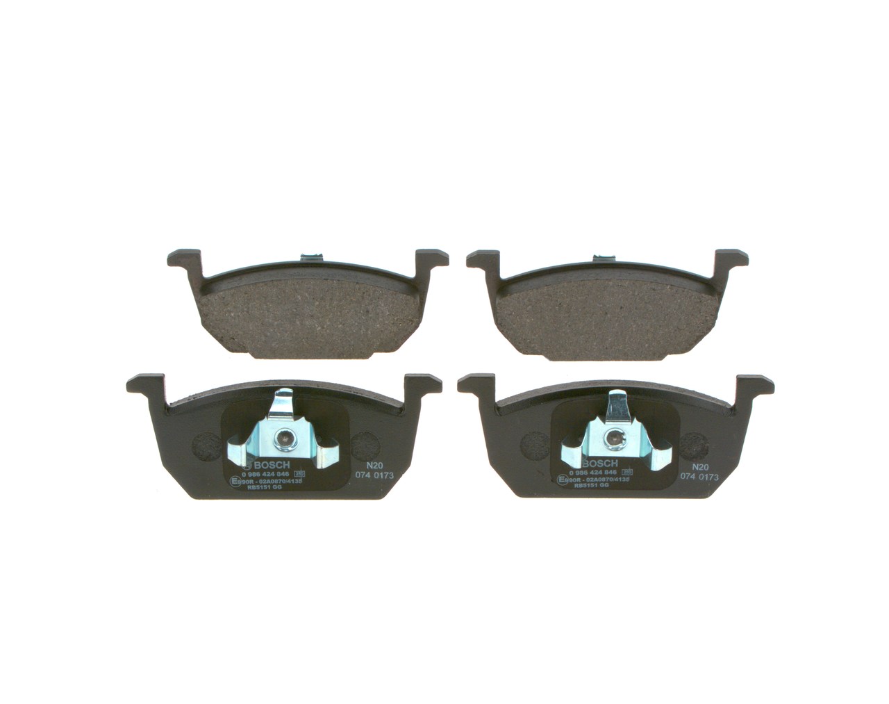 Ostke BOSCH Piduriklotsid Toode nr.: 0 986 424 846 madala hinnaga 33,14 €