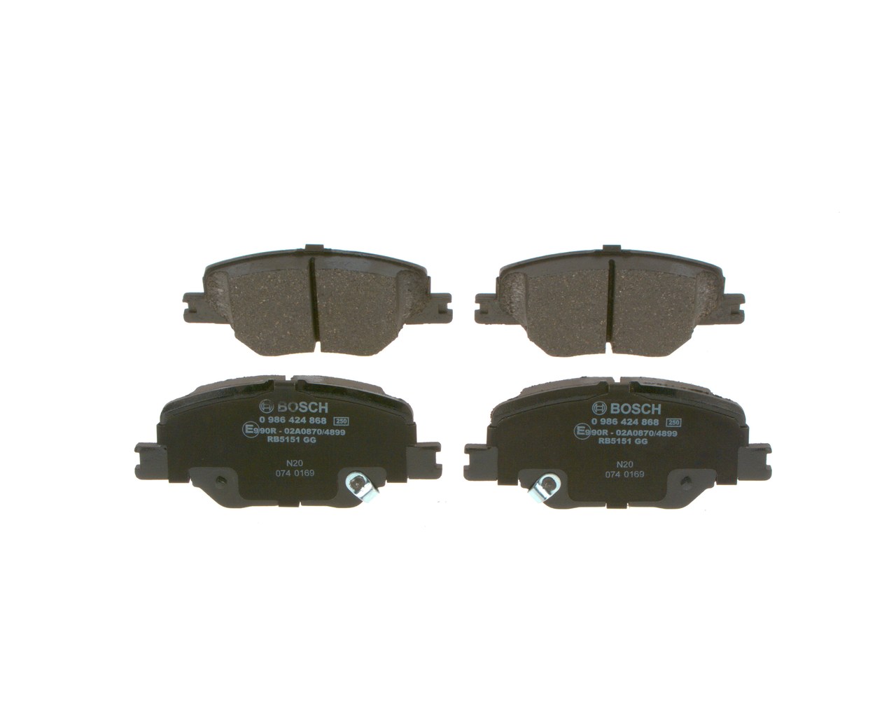 Köp billiga original Bromsbelägg 0 986 424 868 jämförbara med 84124408 OEM nummer på nätet