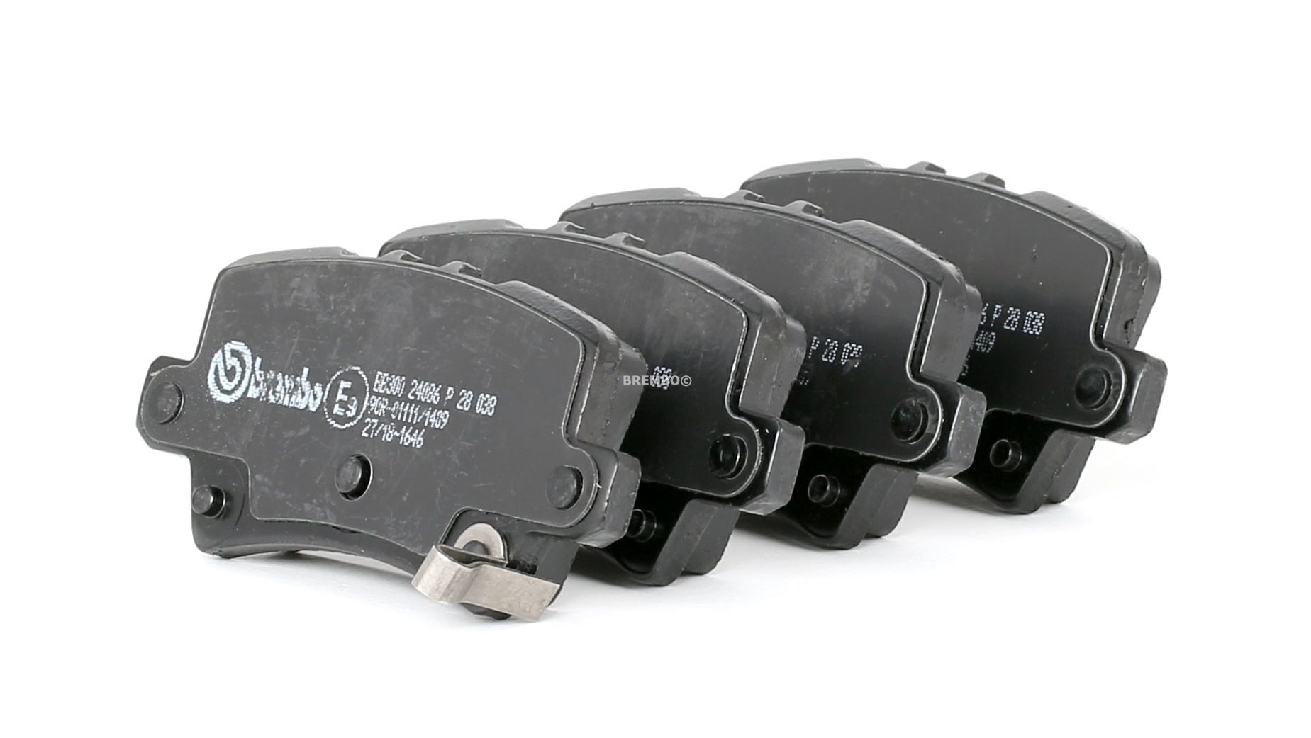Kupte si BREMBO Sada brzdových destiček, kotoučová brzda Číslo produktu: P 28 038 za nízkou cenu 715,92 Kč