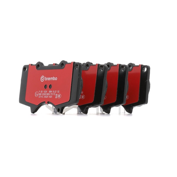 Kupite poceni originalno Zavorne ploščice P 83 102X, primerljivo z 044650K401 OEM številke, prek spleta