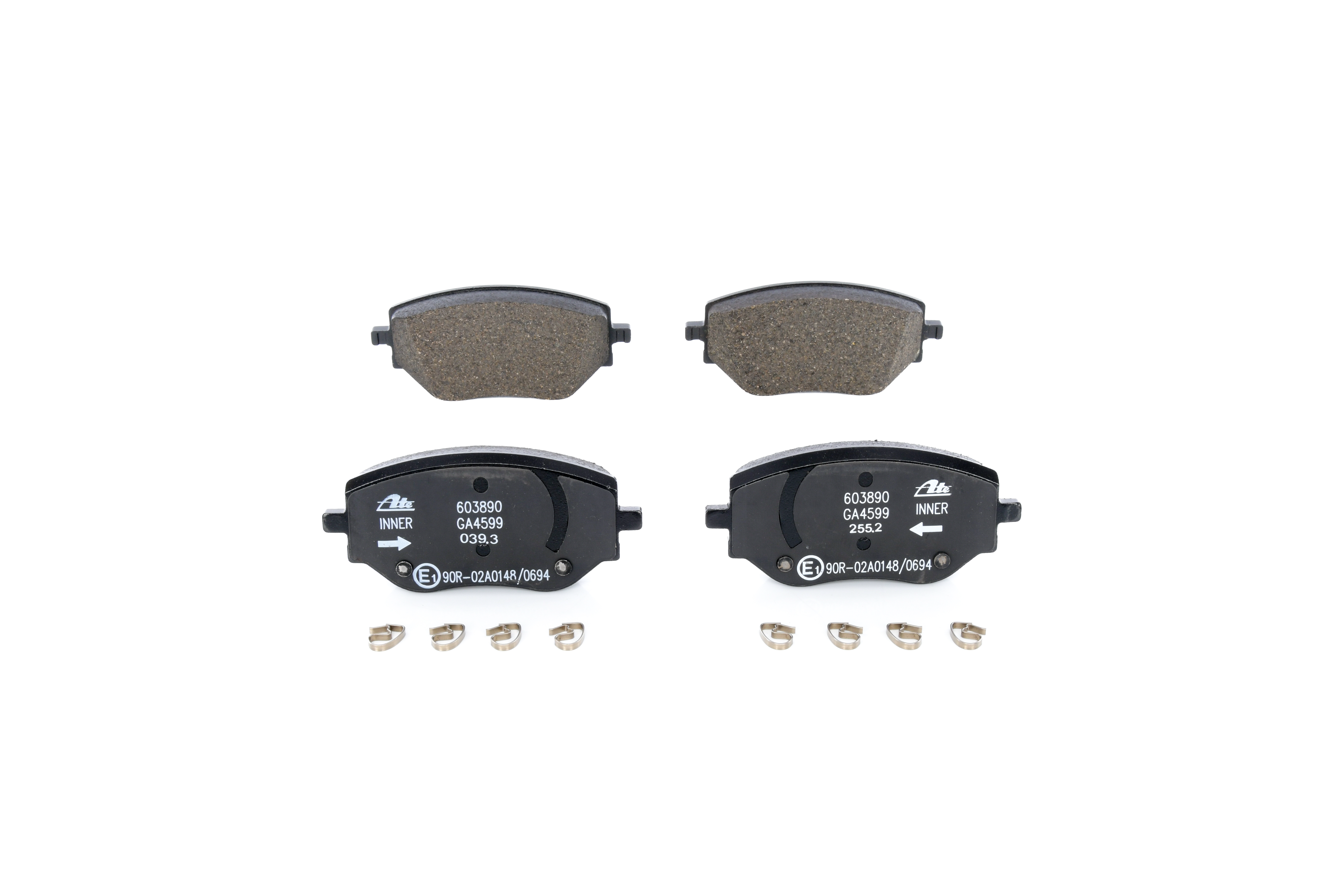 OEM Комплект спирачно феродо, дискови спирачки DACIA 1.0 TCe 100 ECO-G (RKMT) 101 K.C. Бензин/Автогаз (LPG) 410608885R от ATE онлайн на супер цени