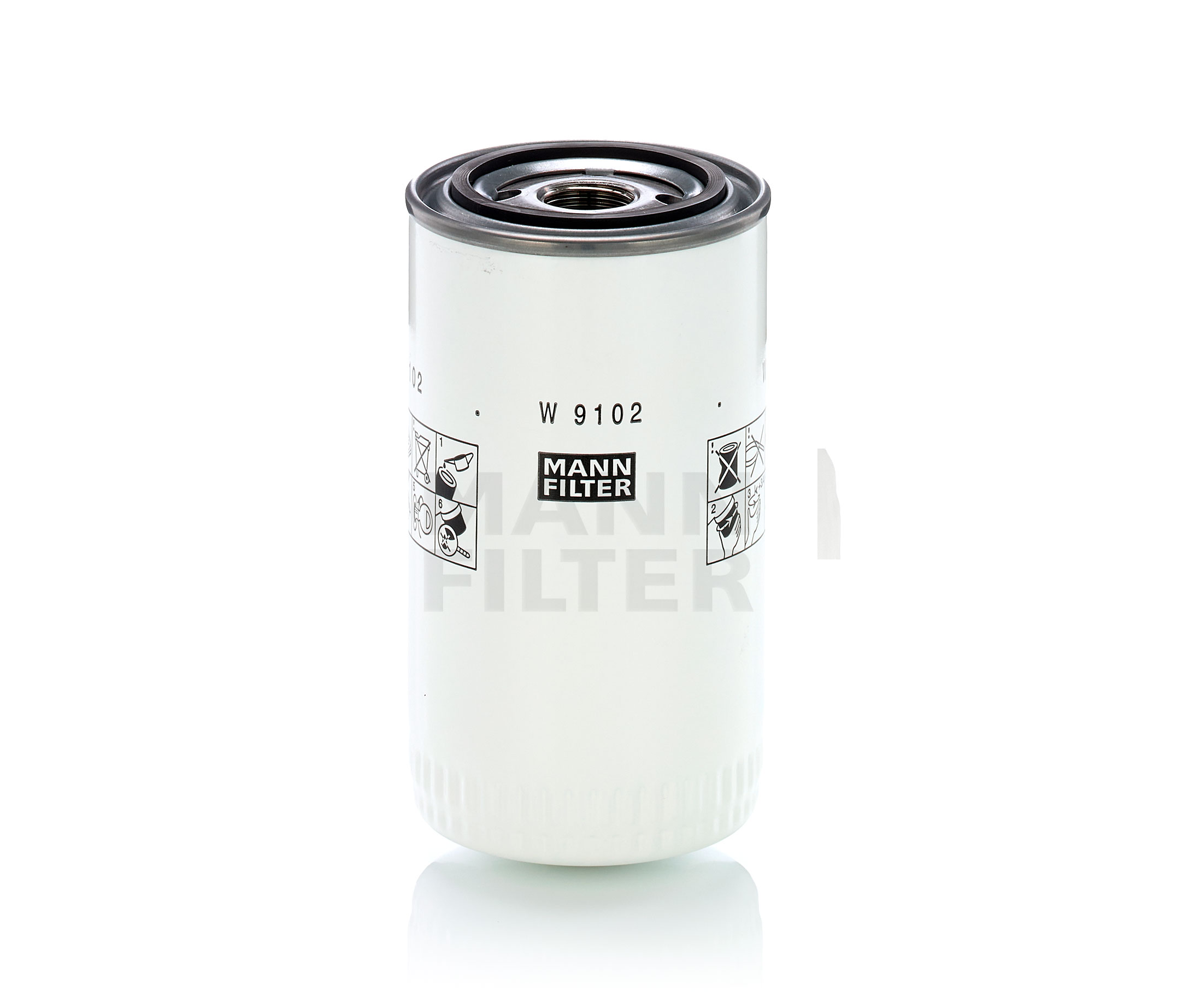 Köp MANN-FILTER Oljefilter Produktnummer: W 9102 till det förmånliga priset av 349,61 kr