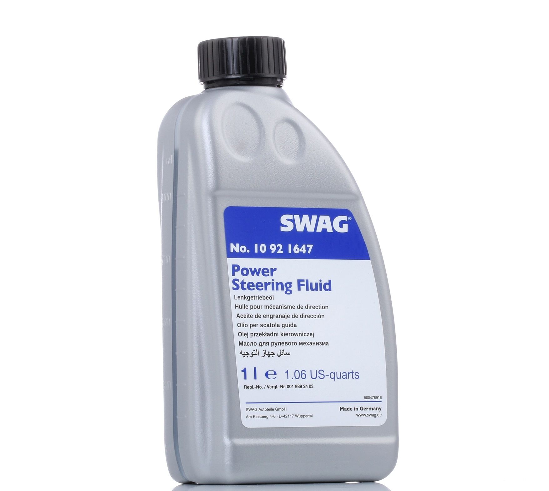 Įsigykite SWAG Hidraulinė alyva Prekės Nr.: 10 92 1647 už žemiausią 20,07 € kainą