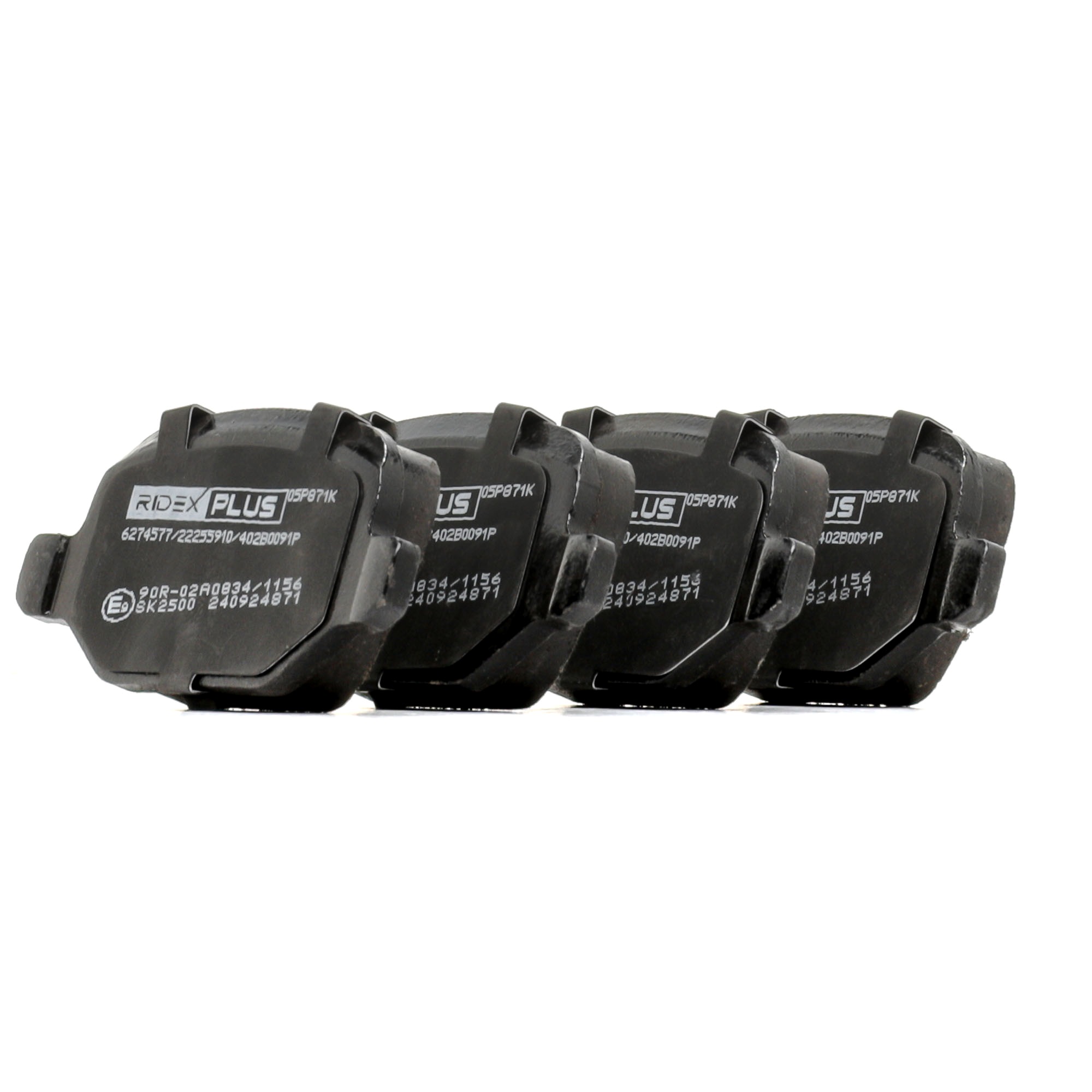 Köp RIDEX PLUS Bromsbelägg Produktnummer: 402B0091P till det förmånliga priset av 282,26 kr