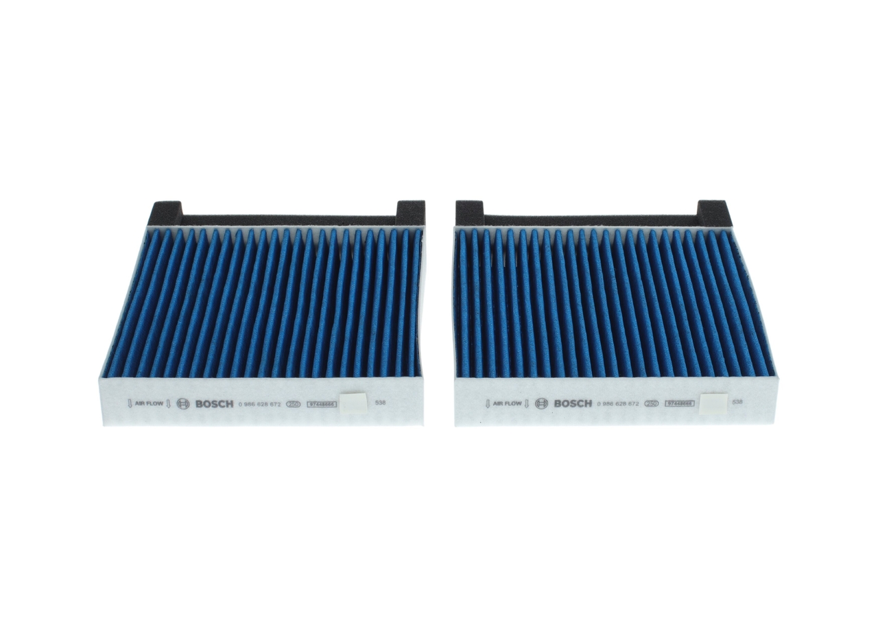 Compre online originais a baixo custo Filtro, ar do habitáculo 0 986 628 672 comparáveis com os números OEM 2238351400