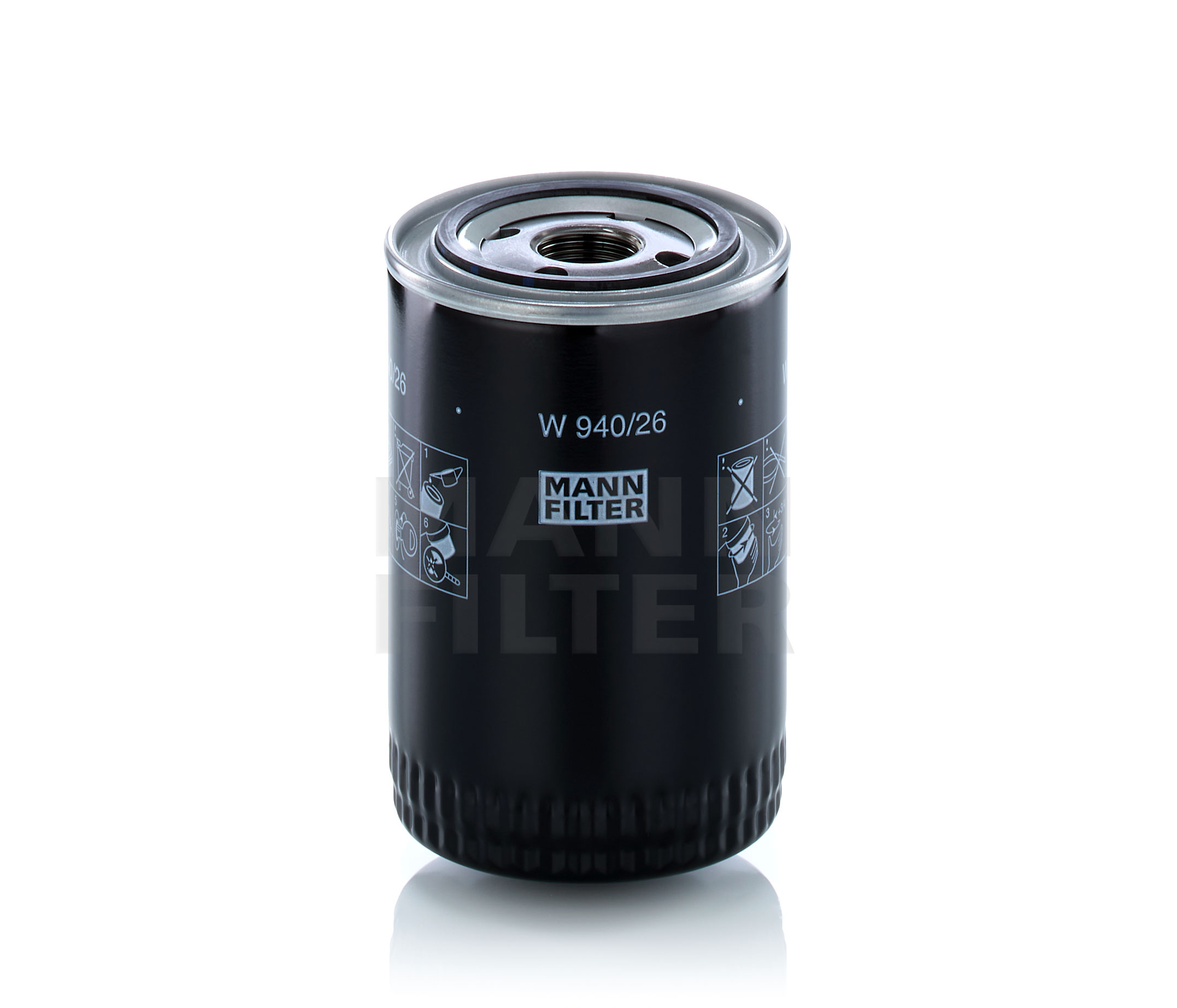 Įsigykite MANN-FILTER Alyvos filtras Prekės Nr.: W 940/26 už žemiausią 13,50 € kainą