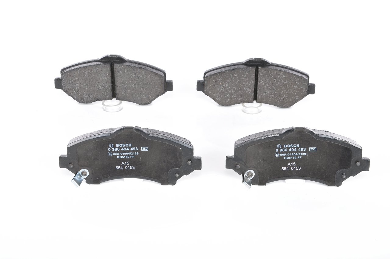 Kupte si BOSCH Sada brzdových destiček, kotoučová brzda Číslo produktu: 0 986 494 493 za nízkou cenu 1170,25 Kč