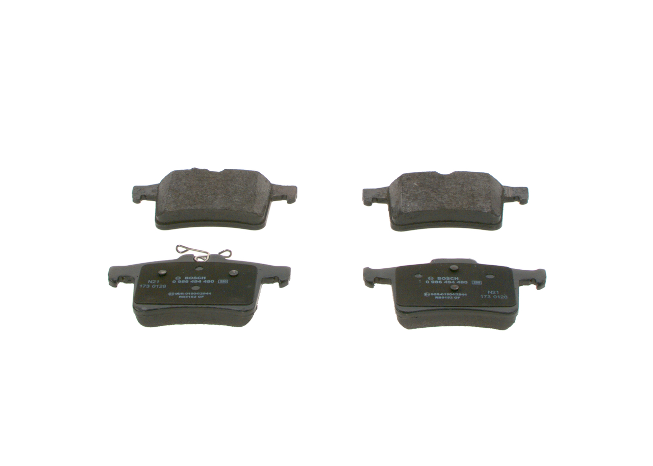 Compre online originais a baixo custo Pastilhas de travão 0 986 494 480 comparáveis com os números OEM C2D3792