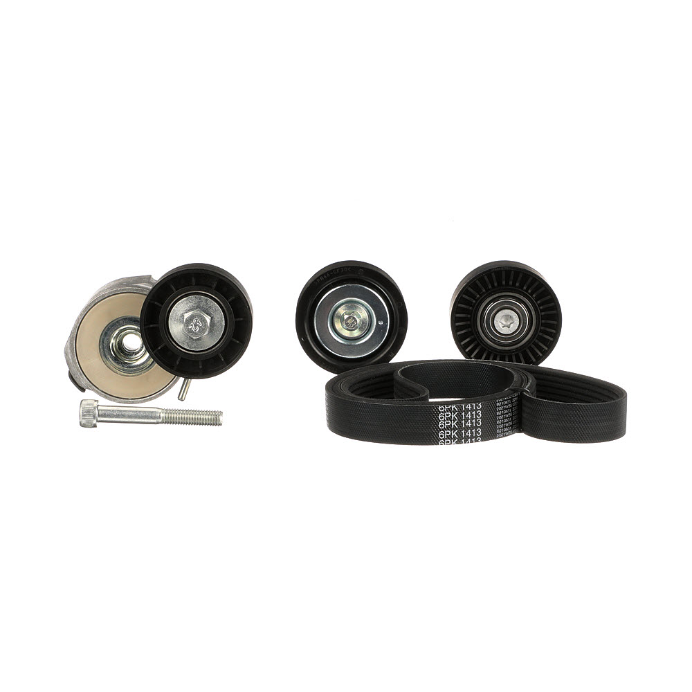Įsigykite GATES V formos rumbuotas diržas, komplektas Prekės Nr.: K026PK1413 už žemiausią 88,40 € kainą