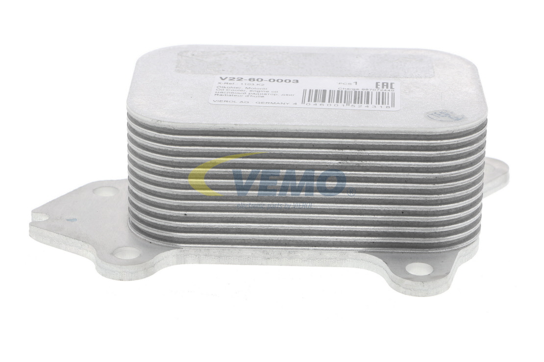 Įsigykite VEMO Alyvos aušintuvas, variklio alyva Prekės Nr.: V22-60-0003 už žemiausią 56,24 € kainą