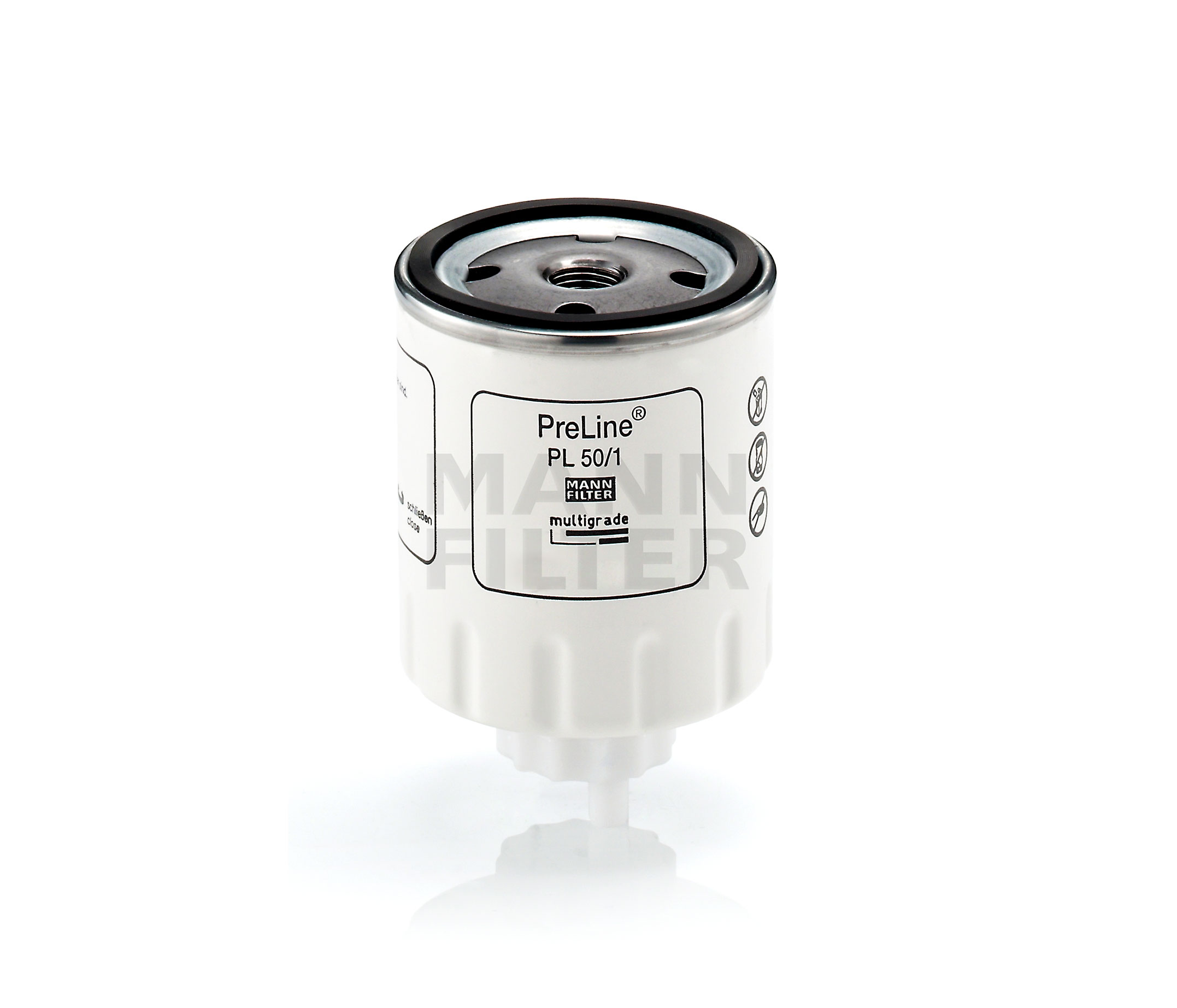 Köp MANN-FILTER Bränslefilter Produktnummer: PL 50/1 till det förmånliga priset av 273,57 kr
