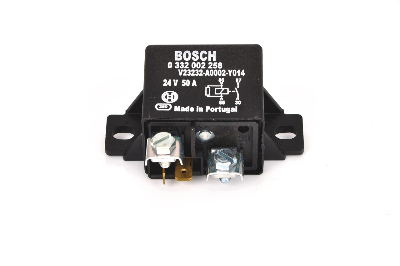 Įsigykite BOSCH Relė, pagrindinė srovė Prekės Nr.: 0 332 002 258 už žemiausią 33,60 € kainą