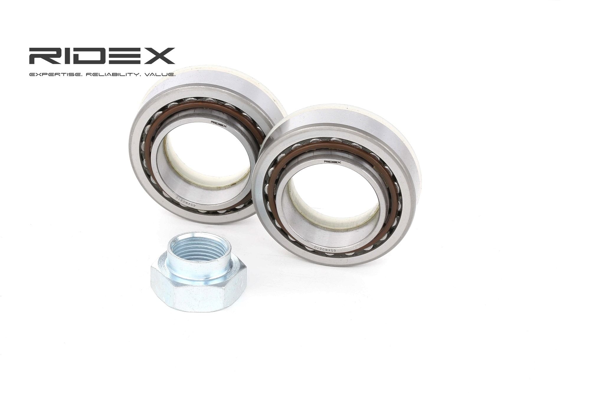 Įsigykite RIDEX Rato guolio komplektas Prekės Nr.: 654W0610 už žemiausią 19,23 € kainą