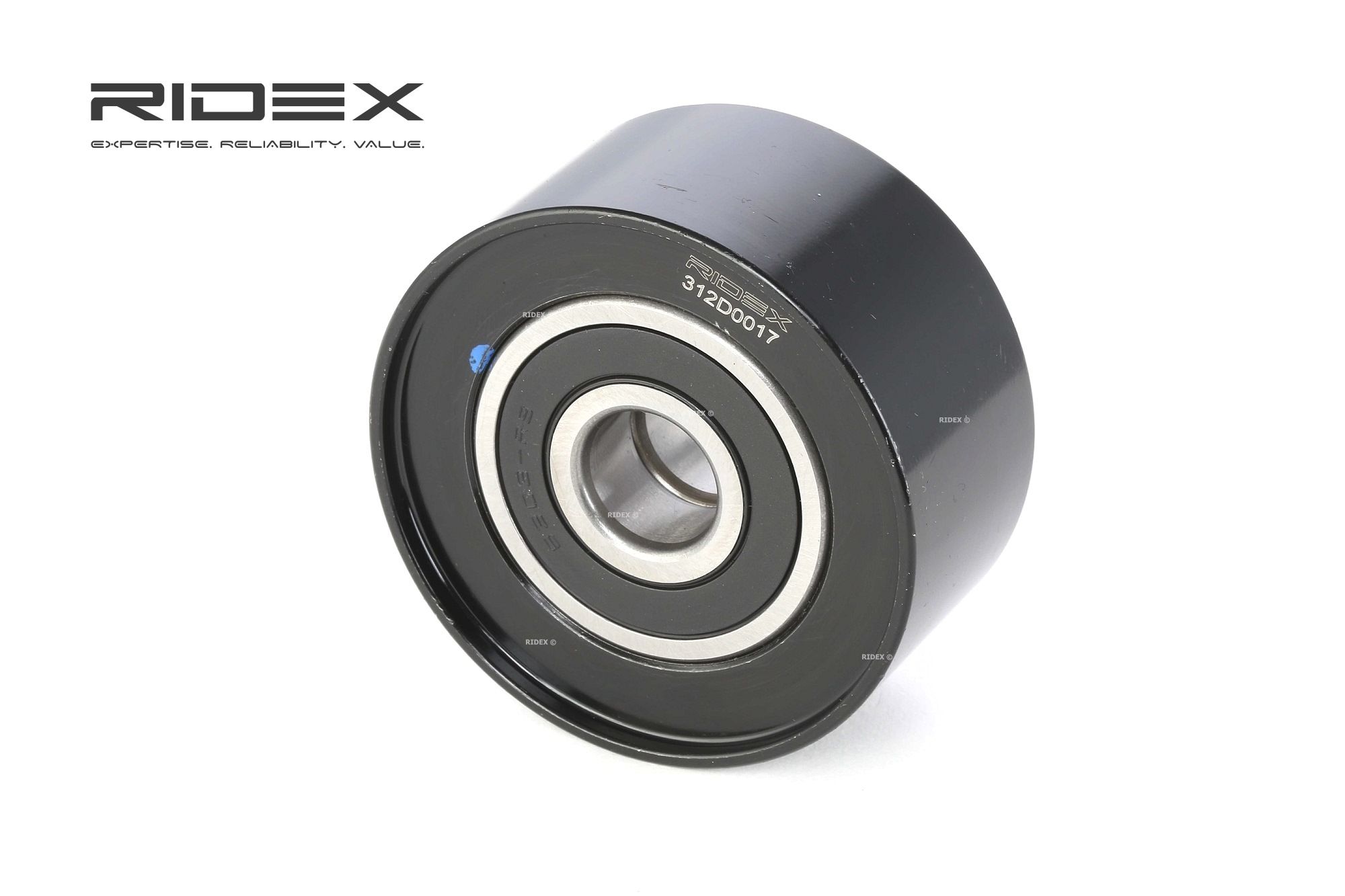 Įsigykite RIDEX Kreipiantysis skriemulys, V formos rumbuotas diržas Prekės Nr.: 312D0017 už žemiausią 21,68 € kainą