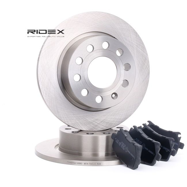 OEM Set frana, frana disc SKODA 1.6 FSI 115 CP benzina 1K0615601AB de la RIDEX online la un preț incredibil