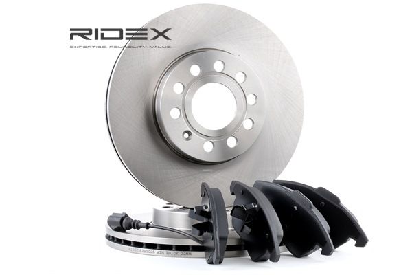 OE Bremsen komplett FIAT PANDA 2011 1K0615301K, 1K0615301T, 5C0615301A von RIDEX