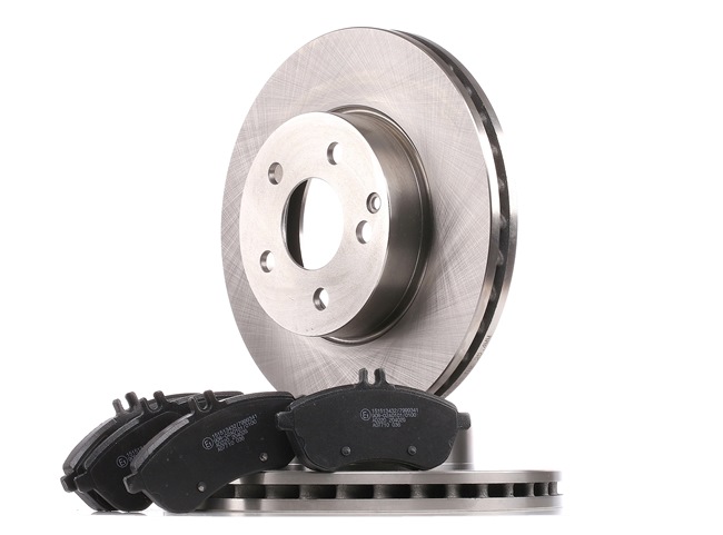 OEM Discuri de frână și plăcuțe Mercedes S204 2014 A2044212512, 0004211112, 0004213012 RIDEX