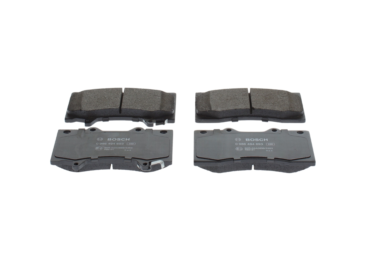 Įsigykite nebrangią originalią Stabdžių kaladėlės 0 986 494 693. sulyginama su D10601LB2A OEM numeriais internetu