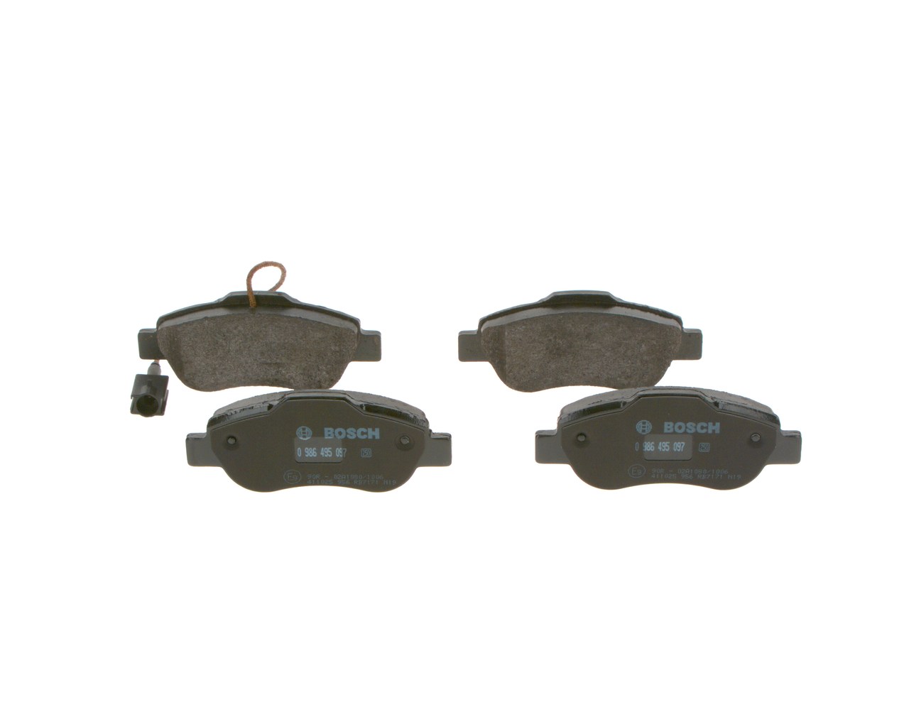 OEM Brzdové platničky FIAT 1.3 D Multijet 70 HP nafta 1559697 od BOSCH online za výborné ceny