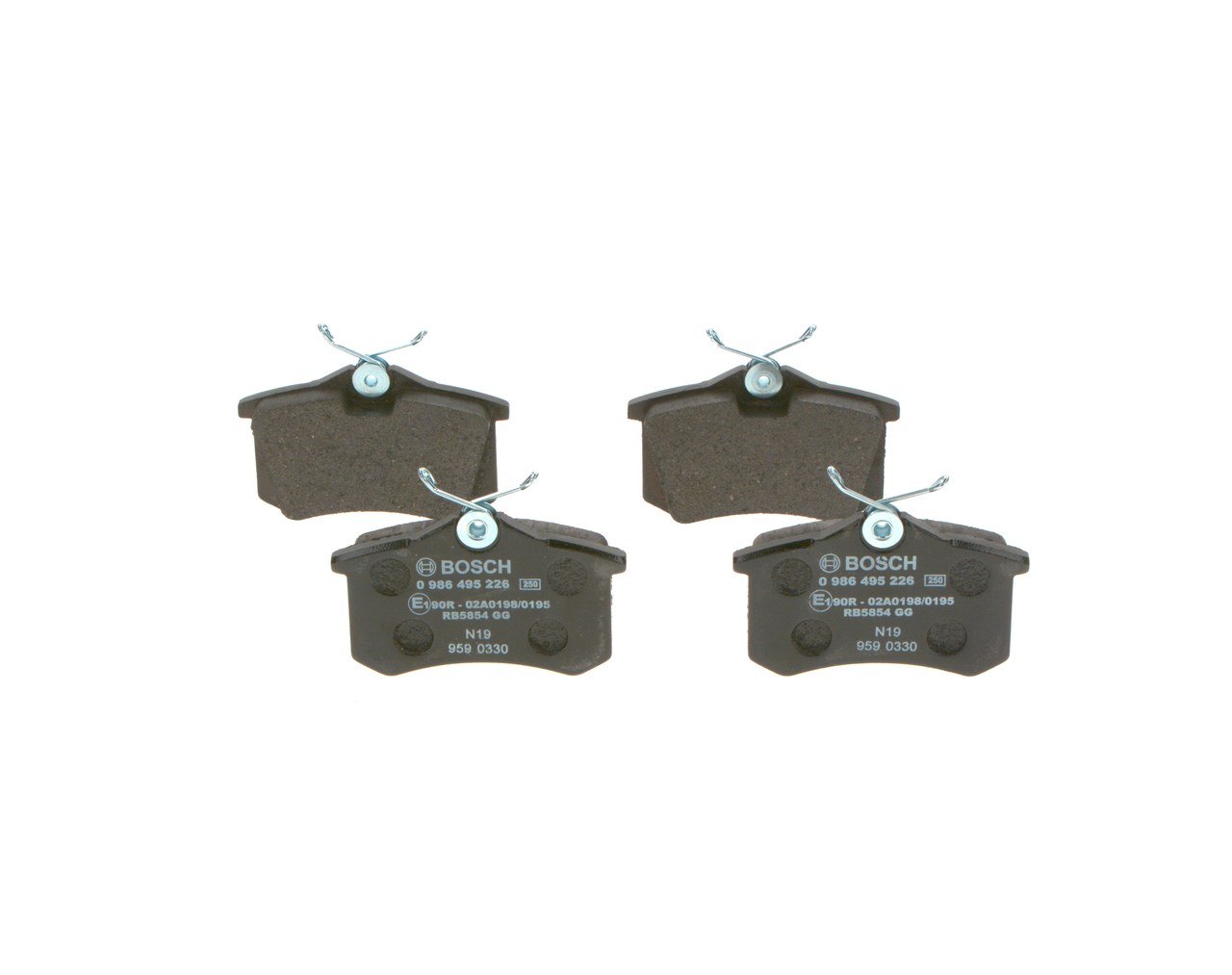 Acquista online Kit pastiglie freni 0 986 495 226 originale a buon mercato, comparabile con i numeri OEM 1H0698451C