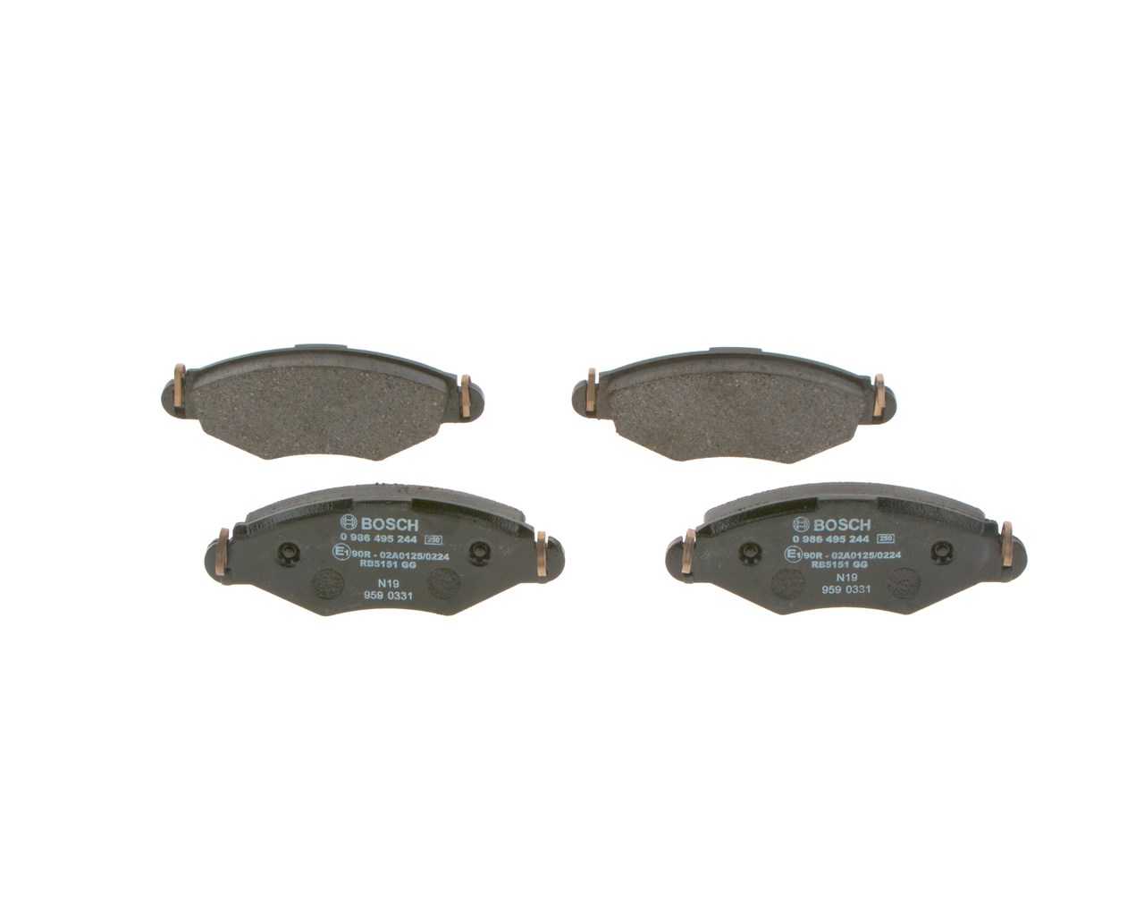 Įsigykite BOSCH Stabdžių kaladėlės Prekės Nr.: 0 986 495 244 už žemiausią 26,01 € kainą