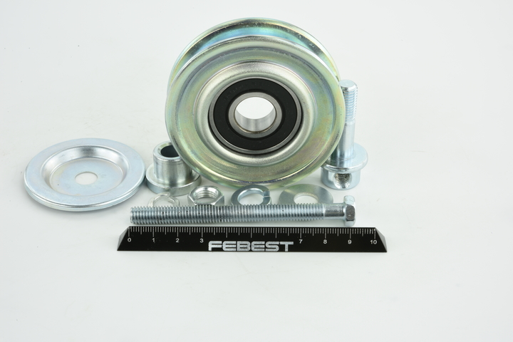 OE MITSUBISHI DELICA / SPACE GEAR 2015 Tensioner pulley, v-ribbed belt MB609125, MB609125, MR315634 from FEBEST